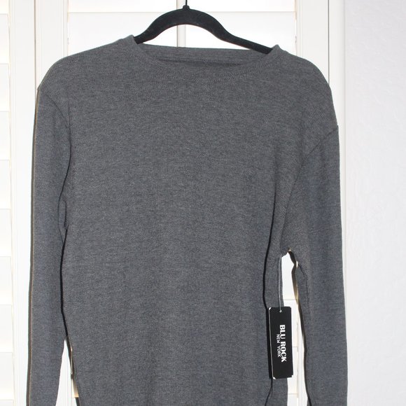 Blu Rock NY Charcoal Long Sleeve Tee Size M - Picture 2 of 3